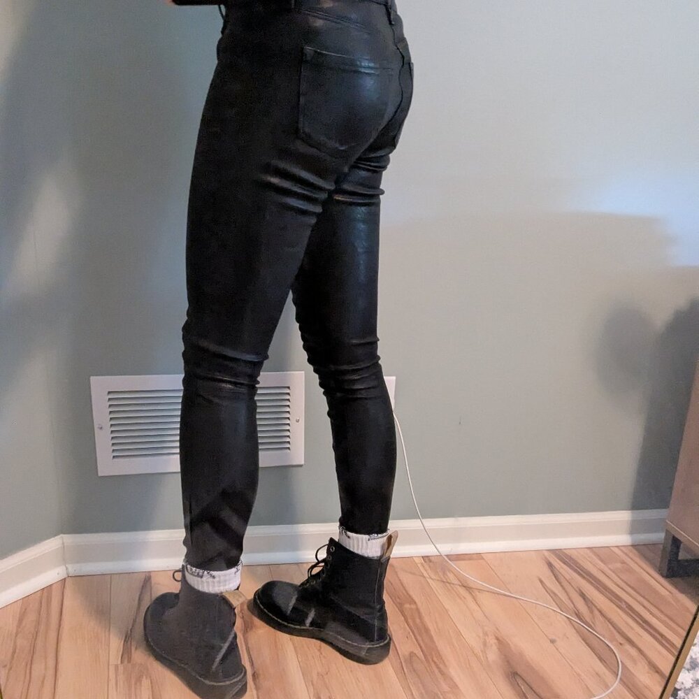 J Brand L8001 Skinny Lamb Leather Pants Size 27 Black